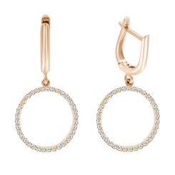 Earrings with zirconia 