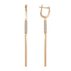 Earrings with zirconia 