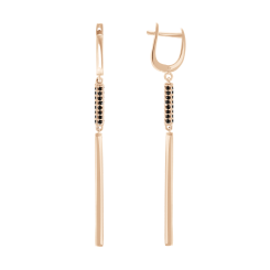 Earrings with black zirconia 