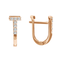 Earrings with zirconia 