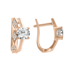 Earrings with zirconia 