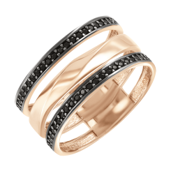 Damenring mit schwarzen Zirkonia 