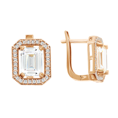 Earrings with zirconia 