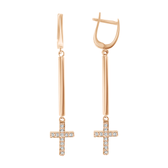 Earrings with zirconia 