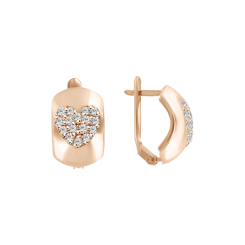 Earrings with zirconia 