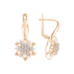 Earrings with zirconia 