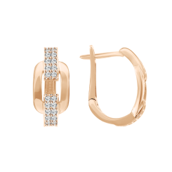 Серьги с фианитами 