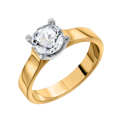 Women's ring with zirconia 