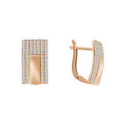 Earrings with zirconia 