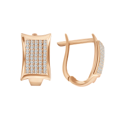 Earrings with zirconia 