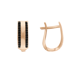 Earrings with black zirconia 