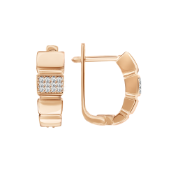 Earrings with zirconia 