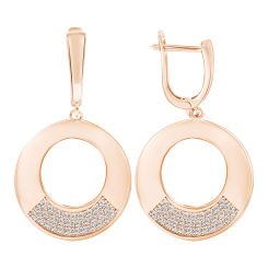 Earrings with zirconia 
