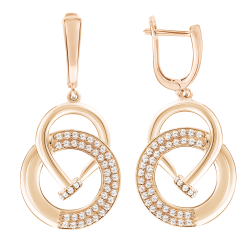 Earrings with zirconia 