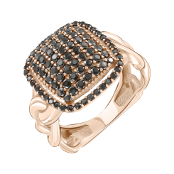 Damenring mit schwarzen Zirkonia 