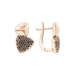 Ohrhänger mit schwarzen Zirkonia 