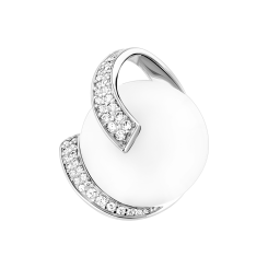 Pendant with moonstone and zirconia 