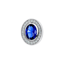 Pendant with sapphire and zirconia 