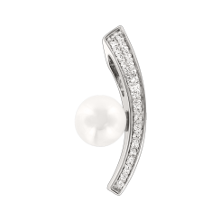 Pendant with pearl and zirconia 