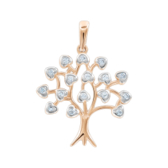 Anhänger Baum mit Zirkonia 