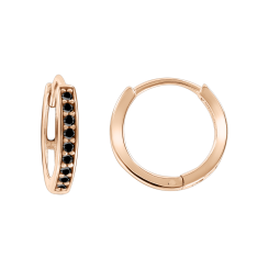 Earrings with black zirconia 