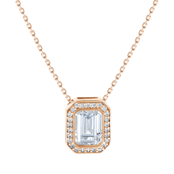 Collier mit Anhänger und Zirkonia 