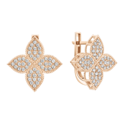 Серьги с фианитами 