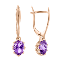 Earrings with amethysts 