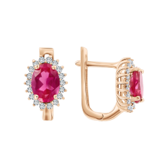 Earrings with zirconia 