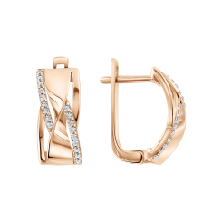 Earrings with zirconia 