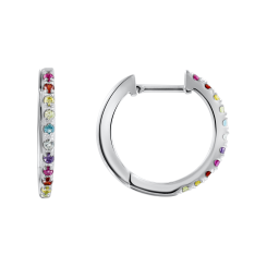 Ohrringe-Creolen mit Zirkonia 