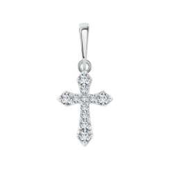 Подвеска-крест с фианитами 