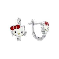 Earrings with enamel 