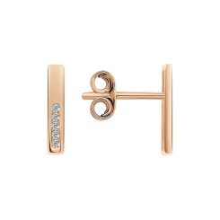 Stud earrings with zirconia 