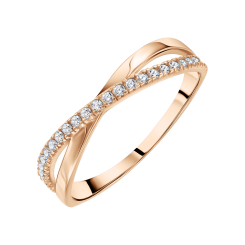 Women's ring with zirconia 