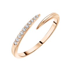 Women's ring with zirconia 