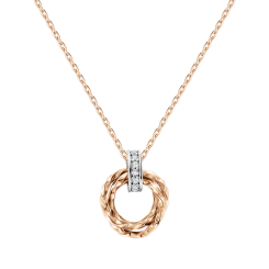 Колье с подвеской и фианитами 