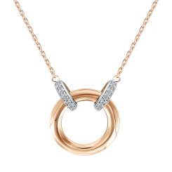 Collier mit Anhänger und Zirkonia 