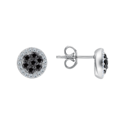 Серьги-пуссеты с фианитами 