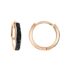 Ohrringe mit schwarzen Zirkonia 