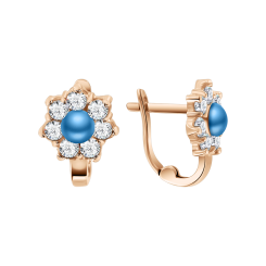 Ohrhänger mit Zirkonia und Emaille 