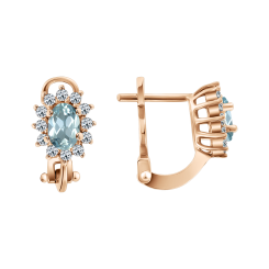 Ohrhänger mit Topas und Zirkonia 