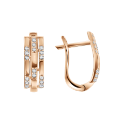 Серьги с фианитами 