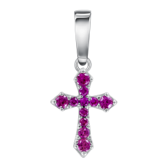 Anhänger – Kreuz mit Zirkonia 