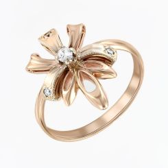 Кольцо с фианитами 