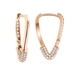 Серьги с фианитами 