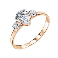 Women's ring with zirconia 