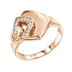 Women's ring with zirconia 