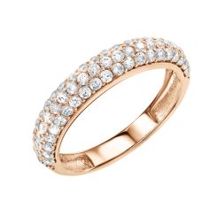 Women's ring with zirconia 
