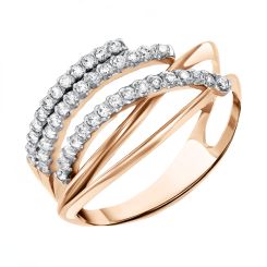 Women's ring with zirconia 